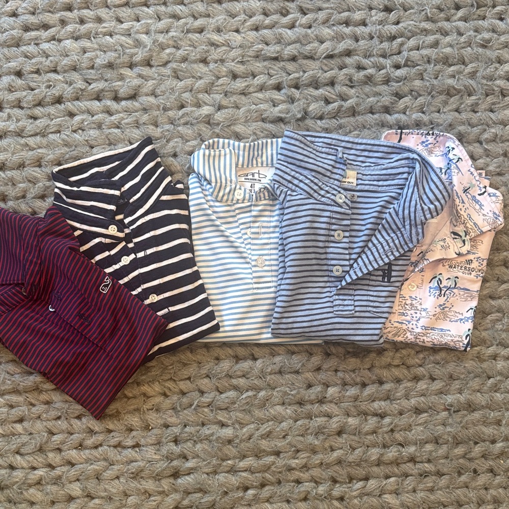 (5) Lot of Golf Polos- Janie and Jack, Vineyard Vines, Johnny O 4 - 5